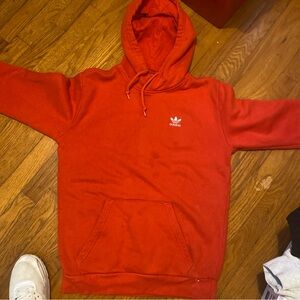 Adidas Red Sweatshirt Hoodie Casual Comfort
